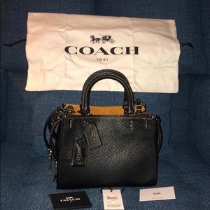 New COACH Rogue 25 BLACK/BLACK COPPER